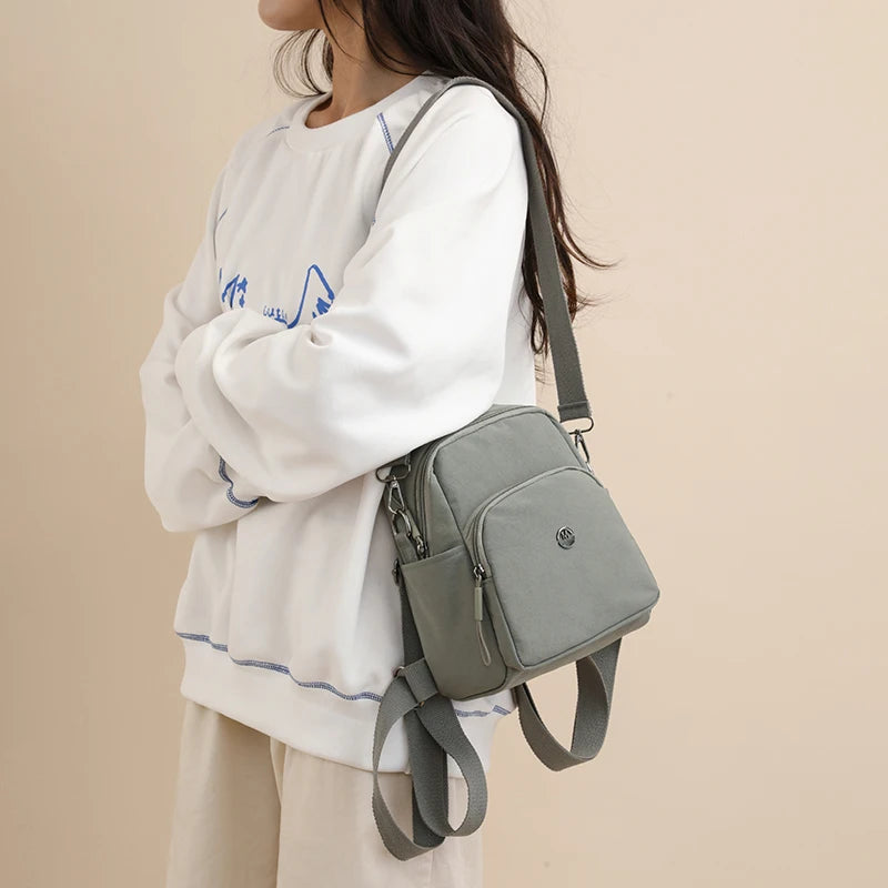 New Women Casual Travel Lightweight Small Backpack With Large Capacity Waterproof Cloth Shoulder Bag and High-end Feel for Girls