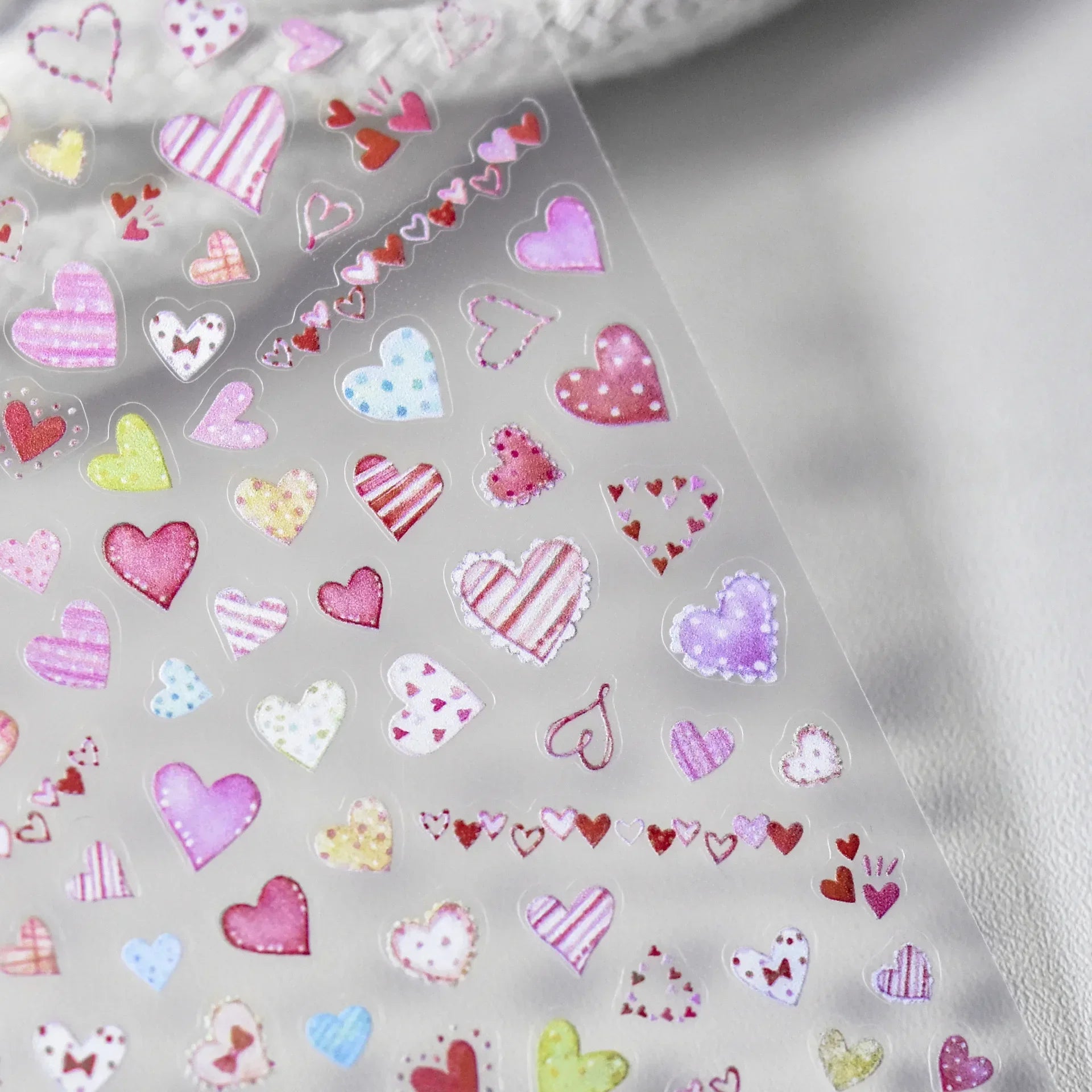 5D Gradient Love Gem Glitter Love Heart Colorful Cat's Eye Rhinestone Soft Self Adhesive Nail Art Stickers Shiny Manicure Decals