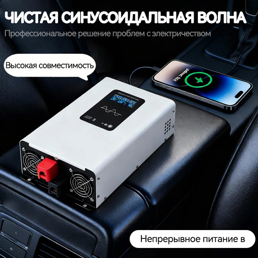 Pure sine wave inverter DC 12V/24V/48V/60V/72V to AC 220V/110V 1000W 2000W 3000W 4000W 5000W power converter car solar inverter