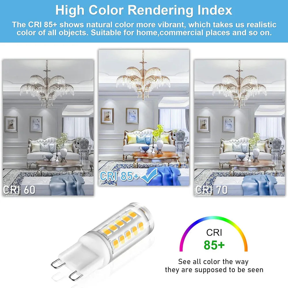 10Pcs G9 LED Lamp Brightest AC220V 230V 240V 7W Ceramic SMD 2835 LED Bulb Warm/Cool White Spotlight Replace Halogen LED Lighting