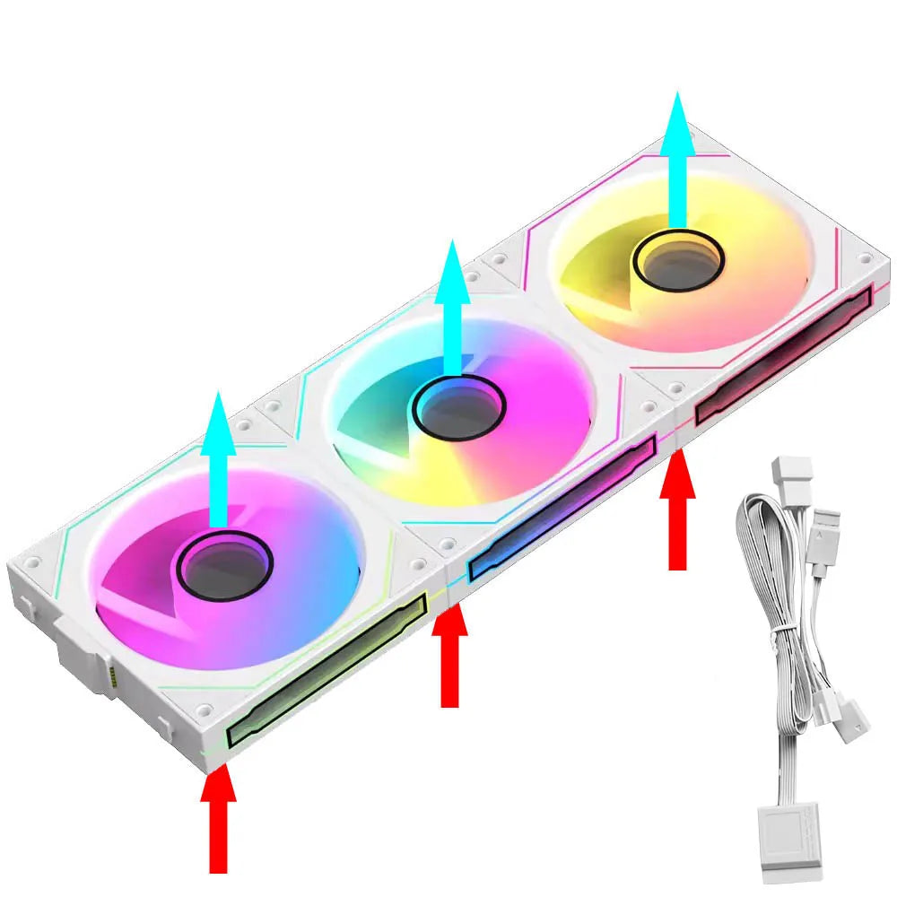 JUMPEAK MX120 240mm 360mm Modular Stackable Splicing PC 120mm Case Cooling Fan ARGB Infinite Mirror For Computer Water Cooler