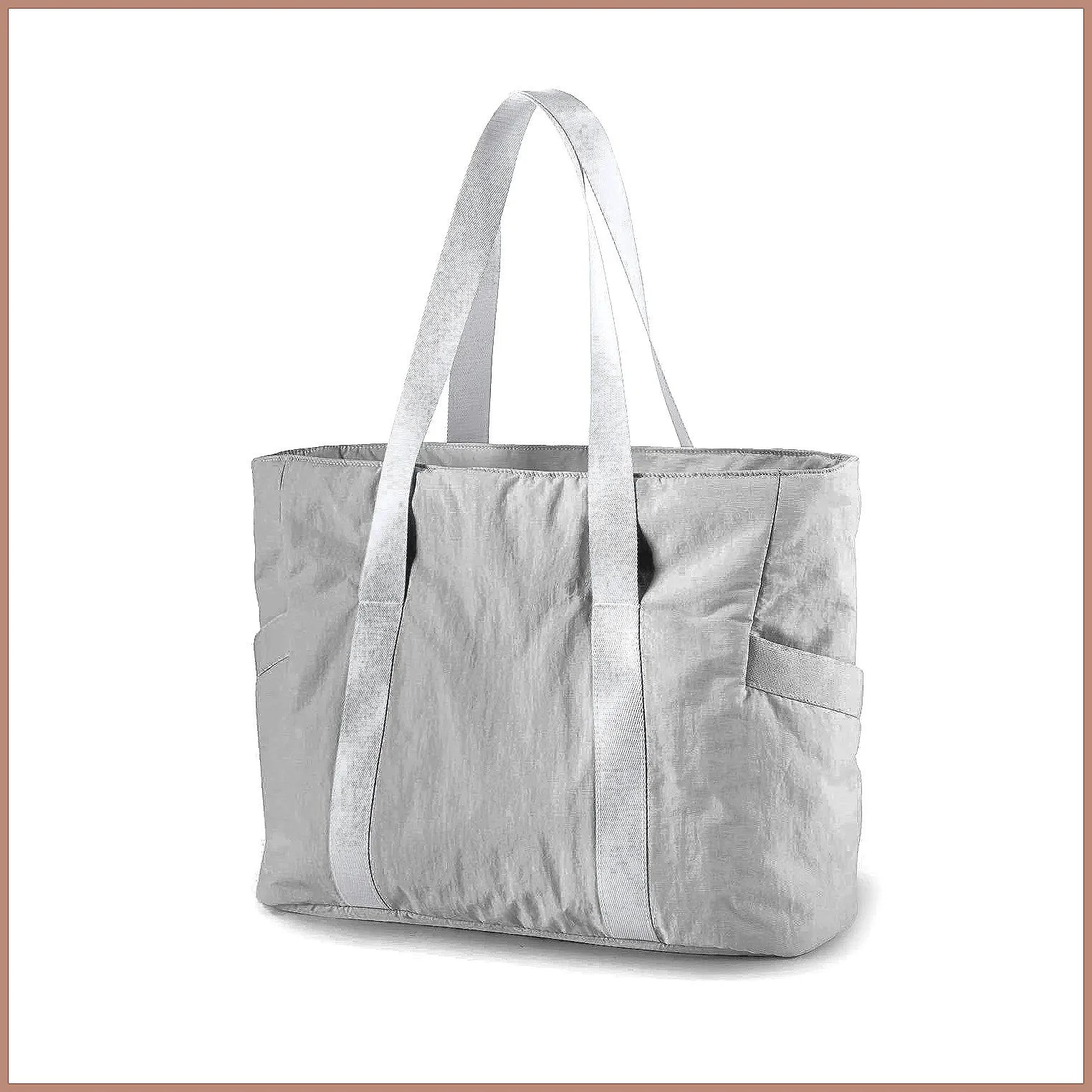 Large Capacity Tote Bag Multipurpose Work Laptop Organizer Gym Yoga Travel Shoulder Bag Waterproof Nylon Business