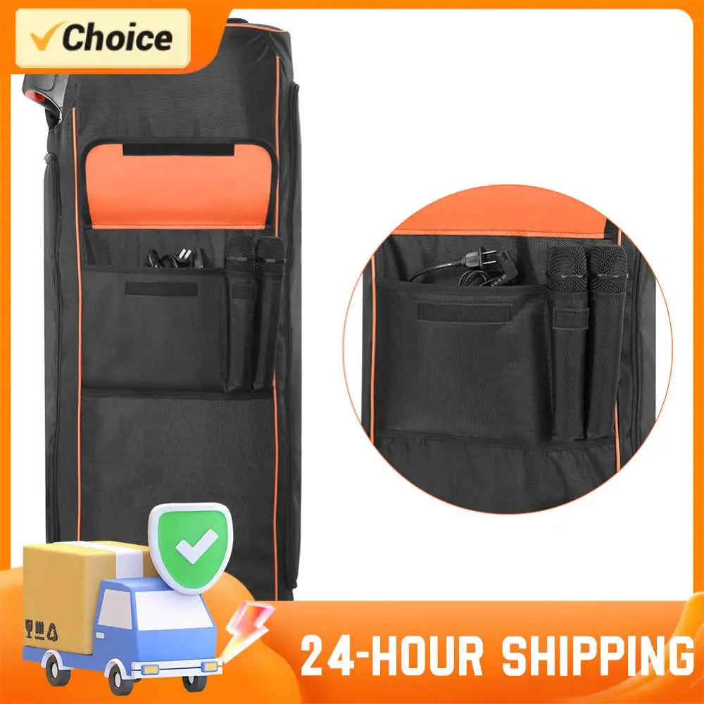 Multifunction Waterproof Speaker Cover for JBL Partybox Ultimate Speaker w/ Storage Pocket Large Capacity Dustproof Protect Bag