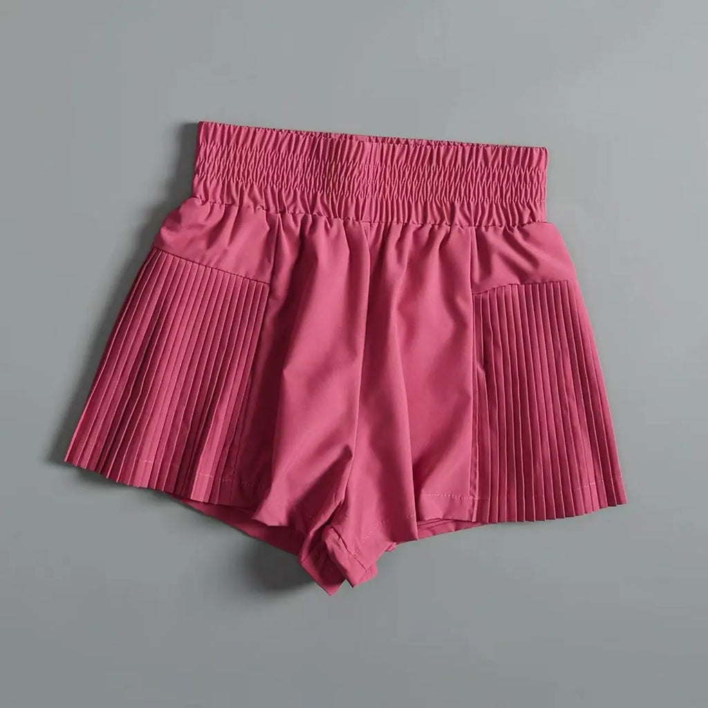 Women's Yoga Shorts Fake Two-Piece Loose-Fit Anti-Exposure Breathable Quick-Dry Running Fitness Sports Cropped Pants with Pocket