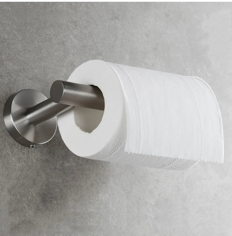 Brushed Gold 304 Stainless Steel Bathroom Paper Towel Holder Wall Mounted Toilet Roll Holder Toilet Paper Holder Tissue Box