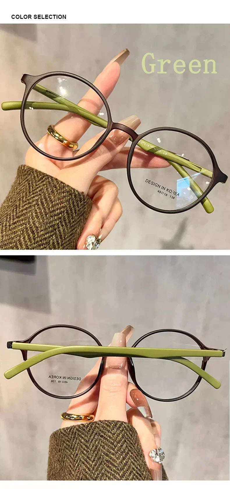Women High Art Reading Glasses Ultra Light Fashion HD Presbyopia Eyeglasses Anti Blue Light Vintage Round Frame Men Eyewear