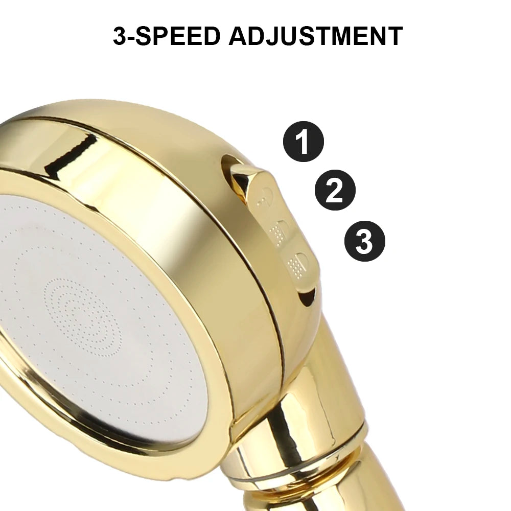 3 Modes Shower Head Set With Hose and Holder High Pressure Water Saving One Key Stop Waterfall Showerheads Bathroom Accessories