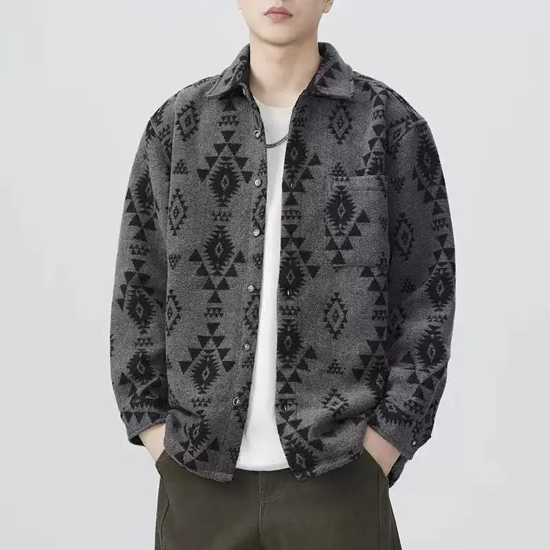 2024 Autumn/Winter New Thickened Warm Long-Sleeve Shirt Premium Brushed Fabric Skin-friendly and Trendy Shirt