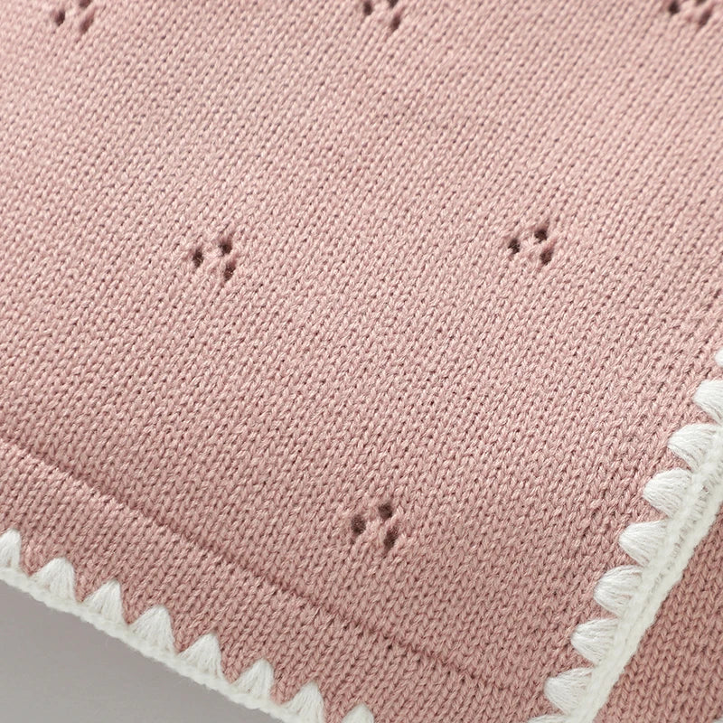 Soft Comfortable Baby Swaddle Blankets 90*70cm Newborn Boys Girls Knitted Sleeping Covers Stuff for Stroller Bassinet Infant Mat