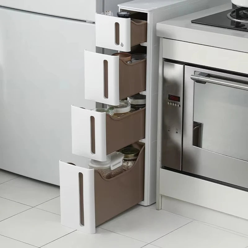 Japanese Imported Movable Plastic Organizer 17cm Kitchen Drawer Cabinet Bathroom Narrow Storage Gap Solution for Home Organizati