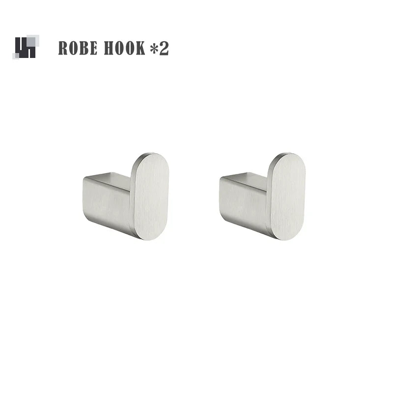 Bathroom Hardware Set Stainless Steel Bathroom Accessories Set Wall Mounted Towel Bar Towel Ring Toilet Paper Roll Holder Set