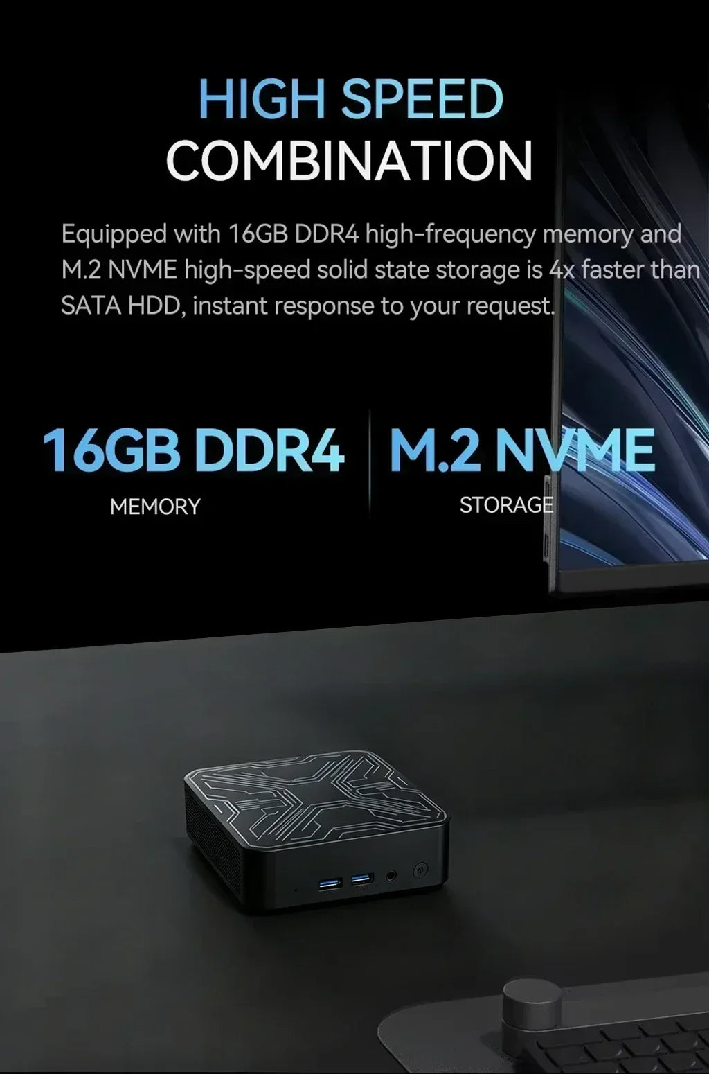 Compact Mini PC Gamer Gaming 2026 New Intel Core N150 Portable Mini Computer 16GB RAM 512GB 1TB SSD 1000M Ethernet Desktop