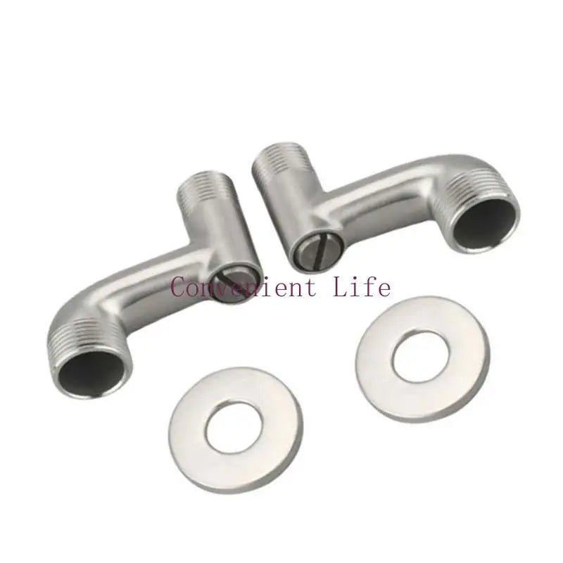 L1EE Shower Faucet Curved Foot Valves Fittings Shower Pipe Bend Connector Bathroom Elbow Reducing Angled Joint