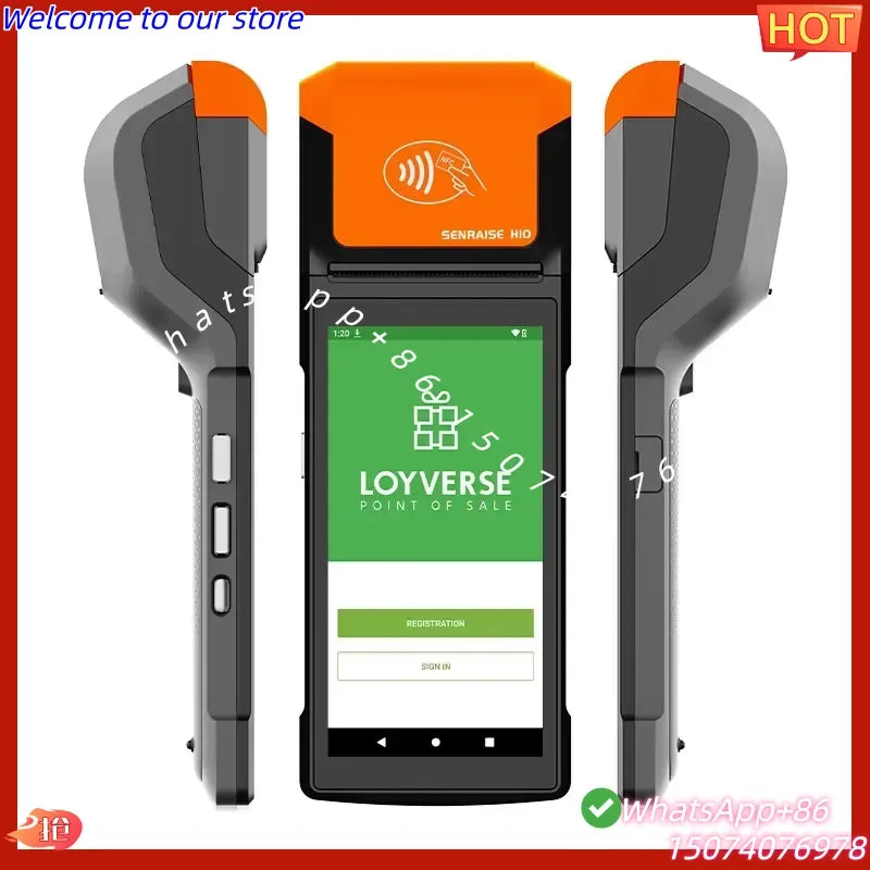 2026 Senraise H10P Mobile Handheld Android 14 POS Terminal Machine with Thermal Printer