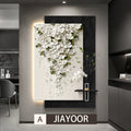 Led Light Hydroponic Green Plants Entrance Door Decoration High-end Feeling Corridor Hanging Flower Wall Lamp Painting