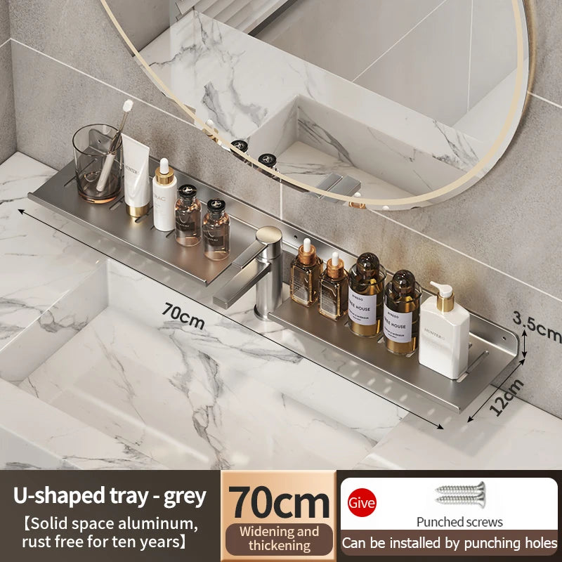 Faucet Storage Tray, Bathroom Storage Rack, Mirror Front Toilet, Washbasin, Washbasin, Bathroom Rack