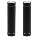 2X 2600MAh Portable External USB Power Bank Box Battery Charger for Mobile Phone(Without Battery) Color:Black