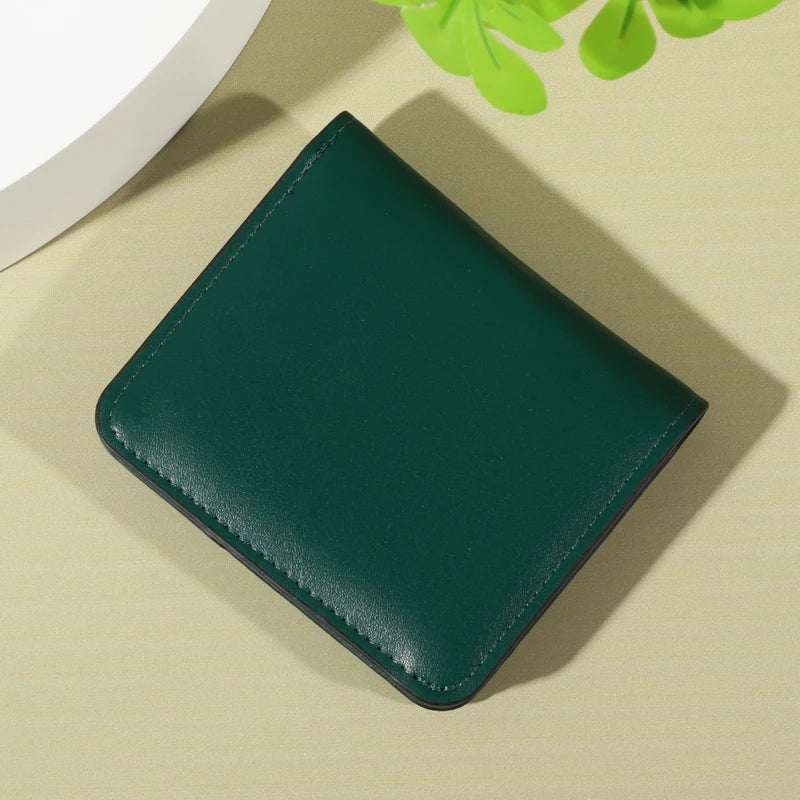 PU Minimalist Wallet - Snap Closure, Zip Pocket, Multifunctional Credit Card Holder, Casual Unisex Bag for Daily Use with