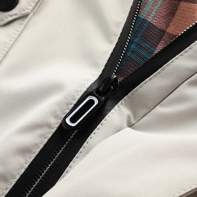 Men's Casual Jacket Parka Autumn/Winter Hooded Jacket Men's Coat Solid Color Outdoor Chic