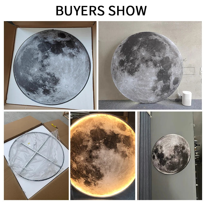 Modern LED Wall Lamp Moon Indoor Lighting For Bedroom Living Hall Room HOME Decoration Fixture Lights