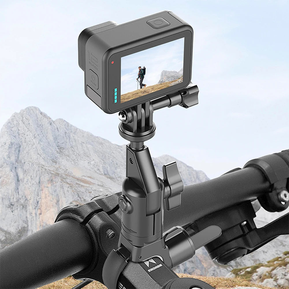 Motorcycle Bicycle Holder 360 Rotating Bike Handlebar Mount Bracket for Insta 360 X4 X5 Go Pro 12 11 DJI Action Camera Accessory