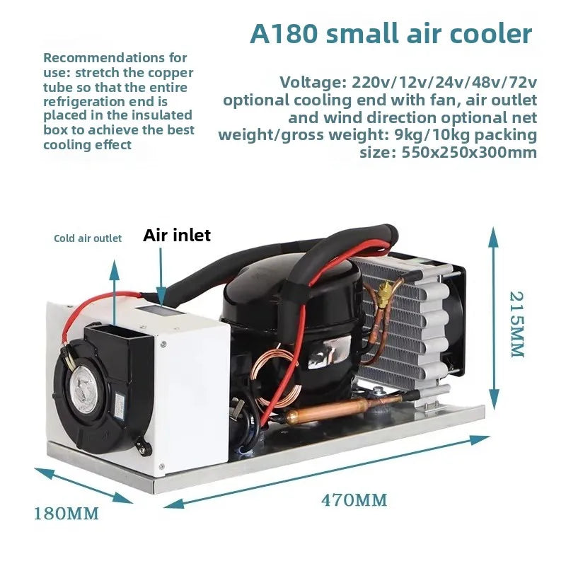 QD52A Small Air-cooled Unit 220VR134a Refrigeration Integrated Unit Can Be Turned on For Refrigeration and Temperature Control