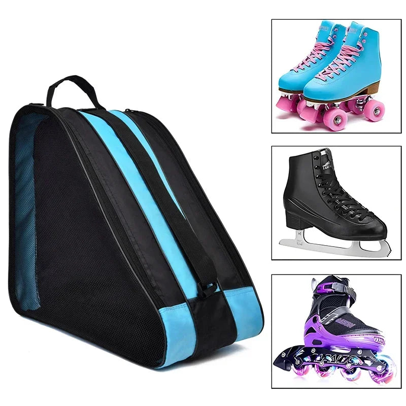 Portable Roller Skates Bag Ice Skating Shoes Cover Large Capacity Breathable Kids Inline Skates Storage Bag Skating Shoes Bags