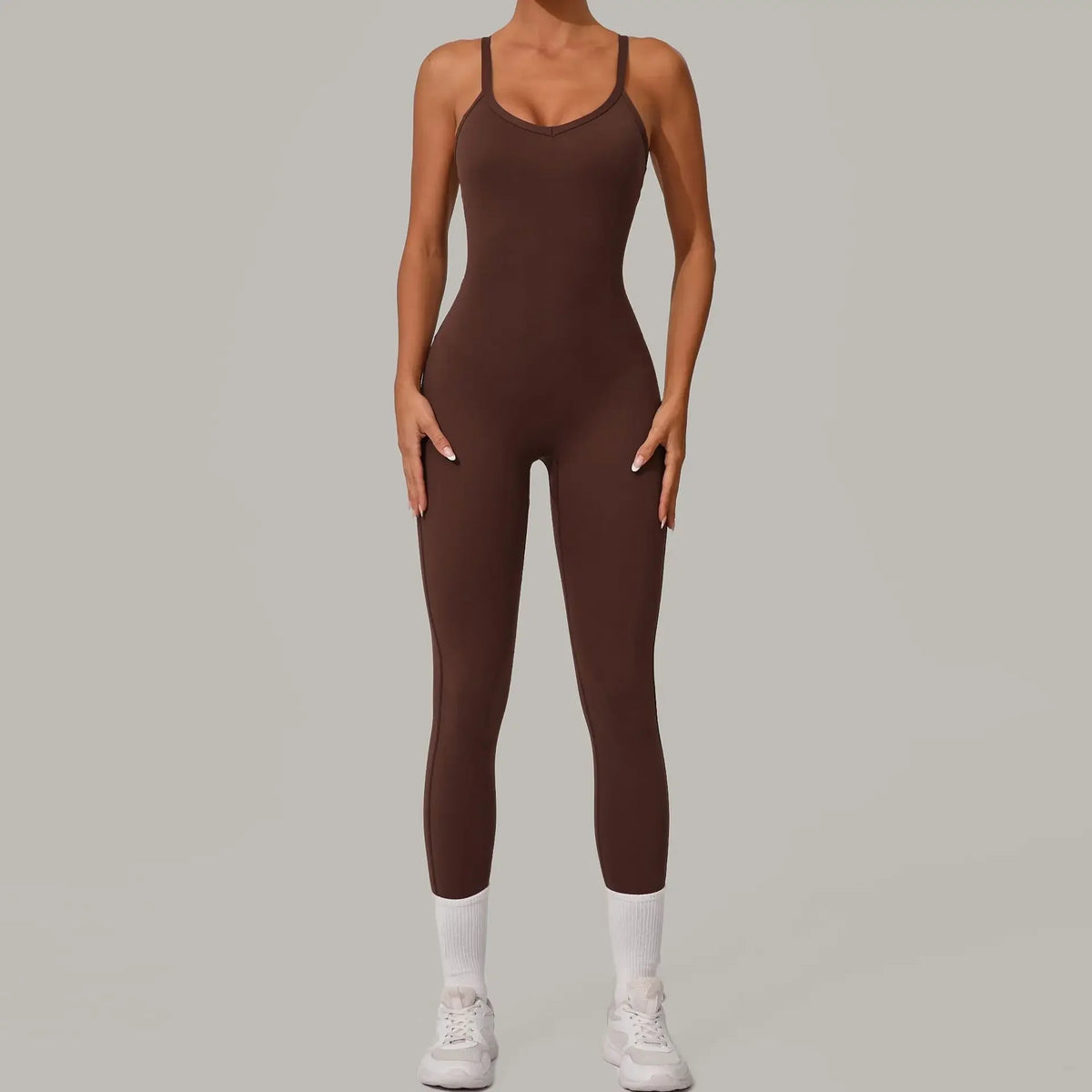 Wholesale Gym Clothes Woman Yoga Set Padding Women's Gym Jumpsuit Activewear Sportswear Push Up Fitness Sports Overalls Purple