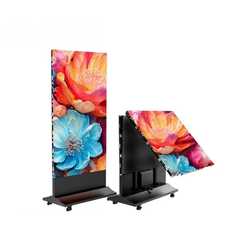 LED Display Poster Screen, Indoor Vertical Advertising Screen, Movable Folding, Exhibition Promotion
