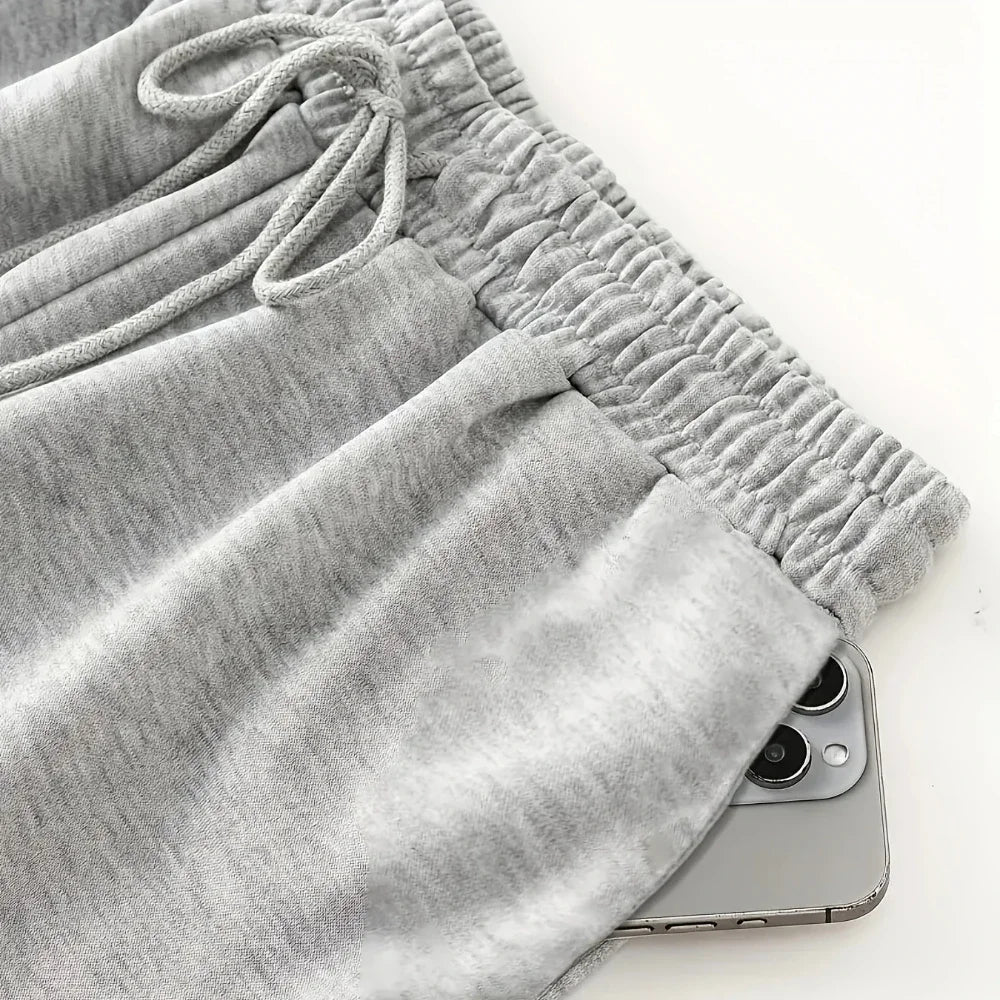 Women Jogger Cotton Pants Casual Drawstring Loose Unisex Wide Leg Straight Pants Sweatpants Autumn Winter Baggy Gym Track Pants