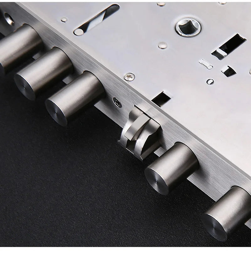 6068 304 Stainless Steel Security Door Lock Body Internal Gear Structure Anti Stuck for Smart Fingerprint Lock