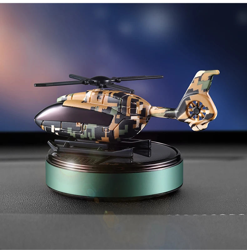 Unscented DIY Perfume helicopter solar car air fresheners rotating decorations ornaments dashboard fragrance aroma diffuser men