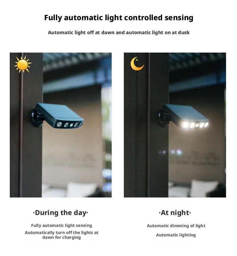 Outdoor Home Courtyard Outdoor Waterproof Lighting Solar Induction Street Lamp Simulation Monitoring Intelligent Light Control
