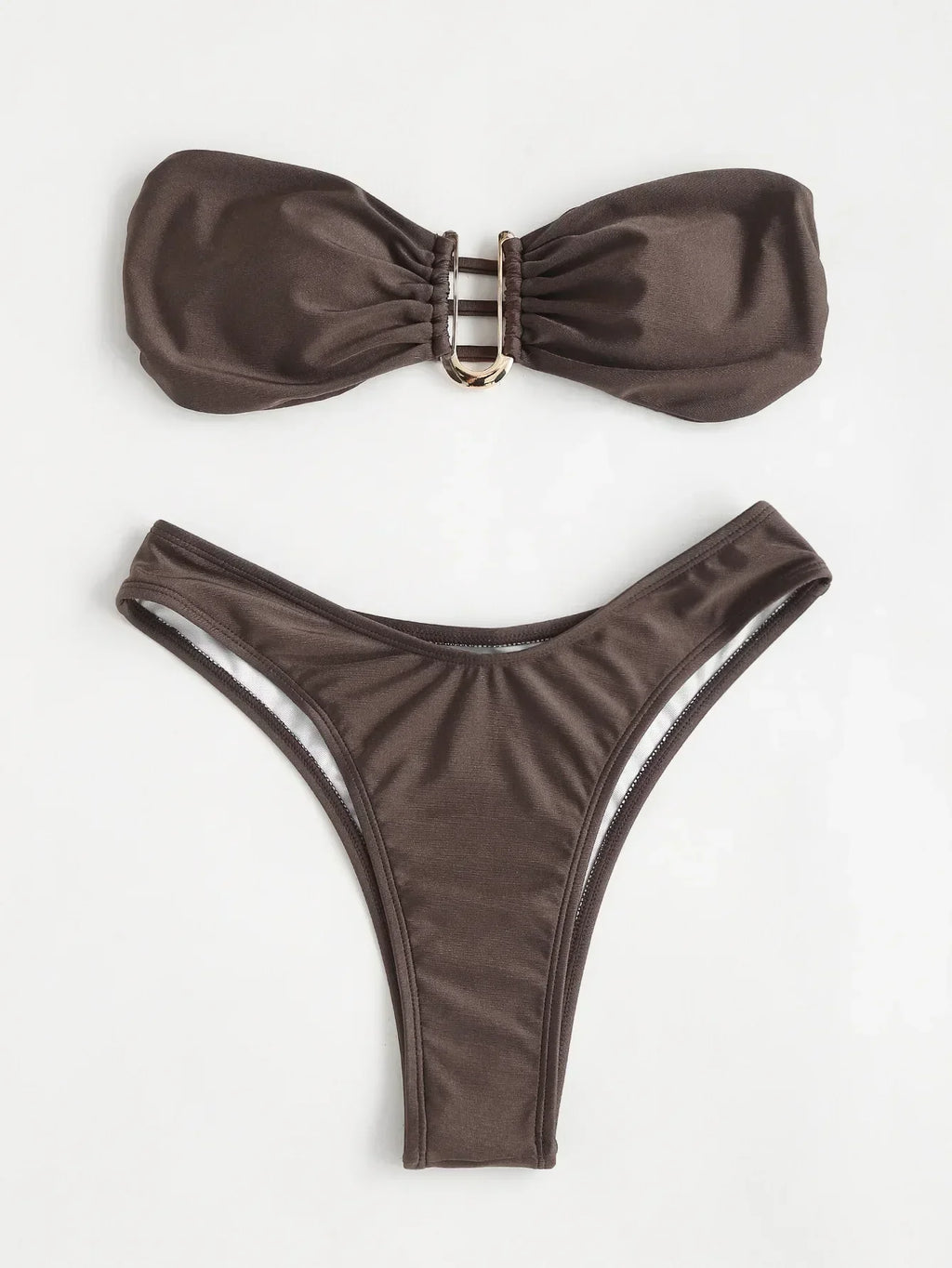 Women Bikini Sets Two Pieces Swimsuit Female Metal High Waist Sexy Bikini Bathing Suit Monokini Swimwear Women Biquini Bakini