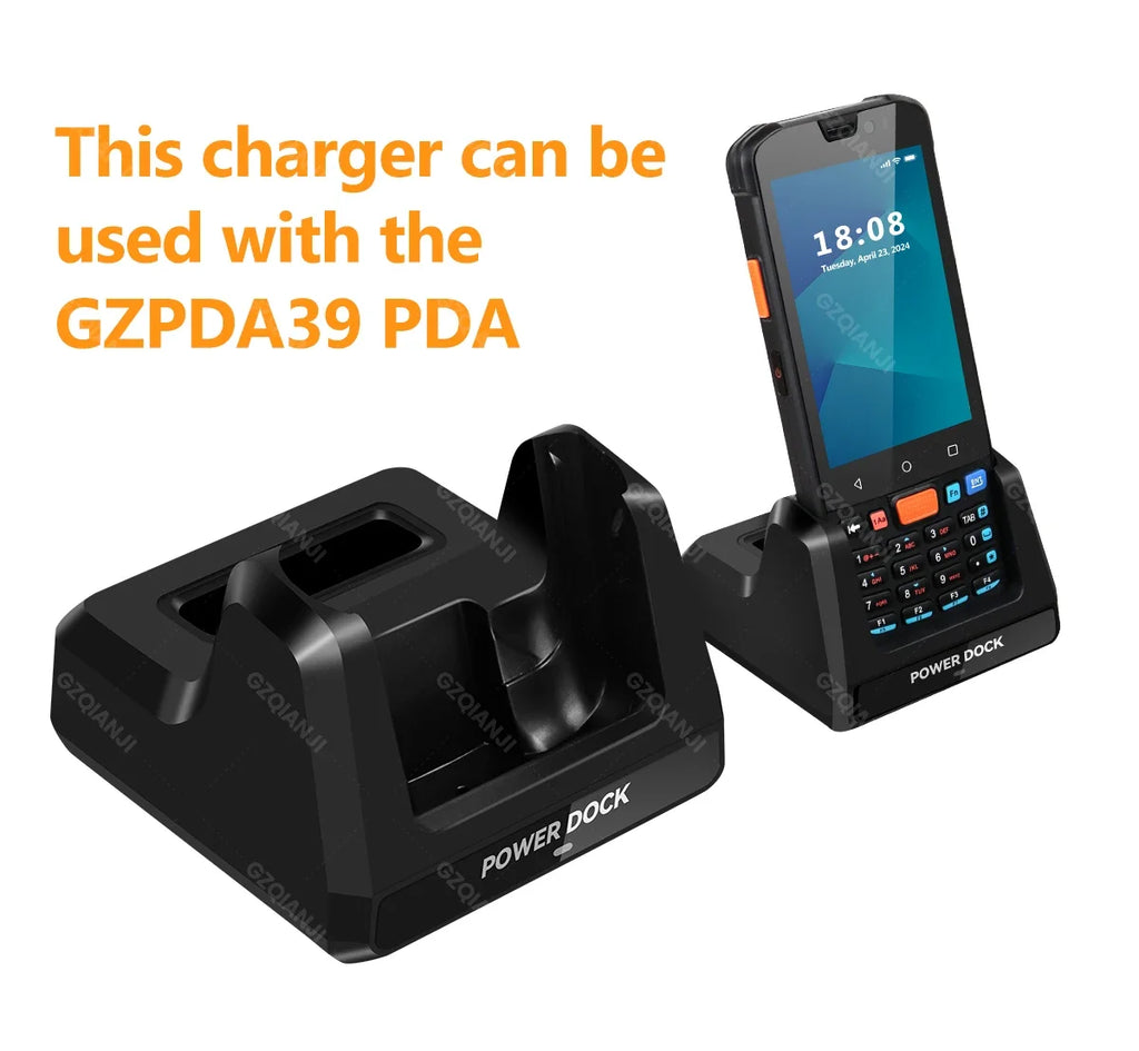 Android 14 Handheld PDA Portable Terminal 1D/2D Barcode Scanner Data Collector with NFC WIFI 4G 3+32GB Running Charger Station