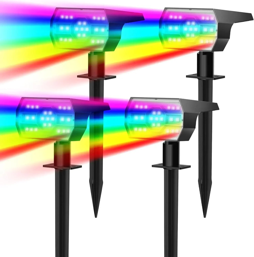 ‌Solar Lights Outdoor, IP68 Waterproof, 56 LEDs, 3 Modes, Solar Powered Garden/Yard Spotlights ﻿