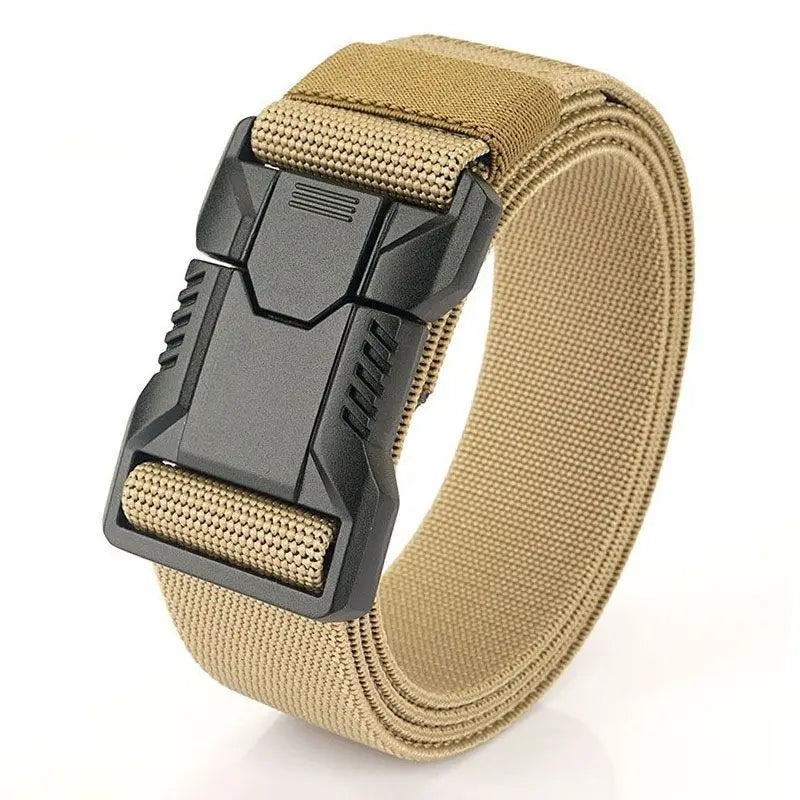 Men’s Minimalist Alloy Automatic Tactical Belt  Outdoor Casual Versatile Sturdy and Durable Workwear Stretch Waist Belts