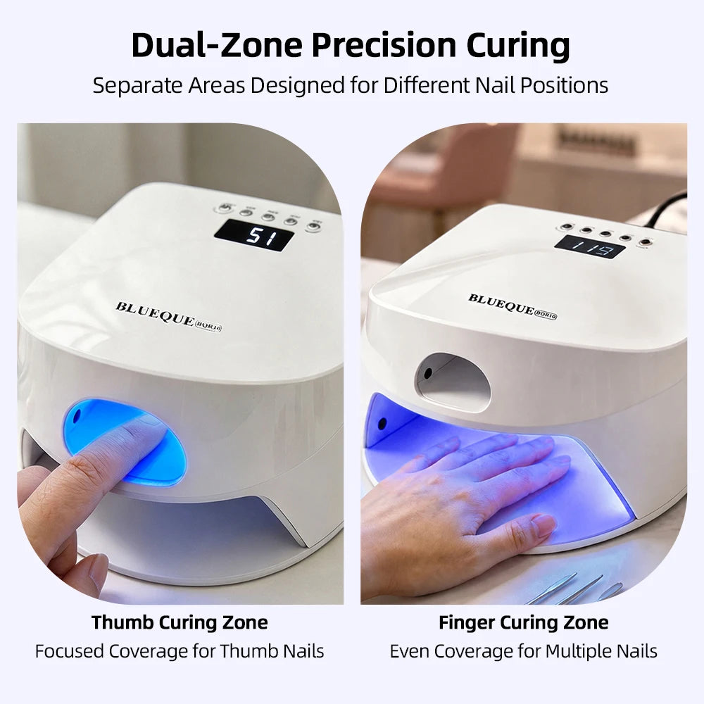 48+9 Beads Nail Dryer Thumb Full Hand Dual Lamp Single Toe Single Finger Gel Nail Curing Lamp Hand Fast Drying LED Light Dryer