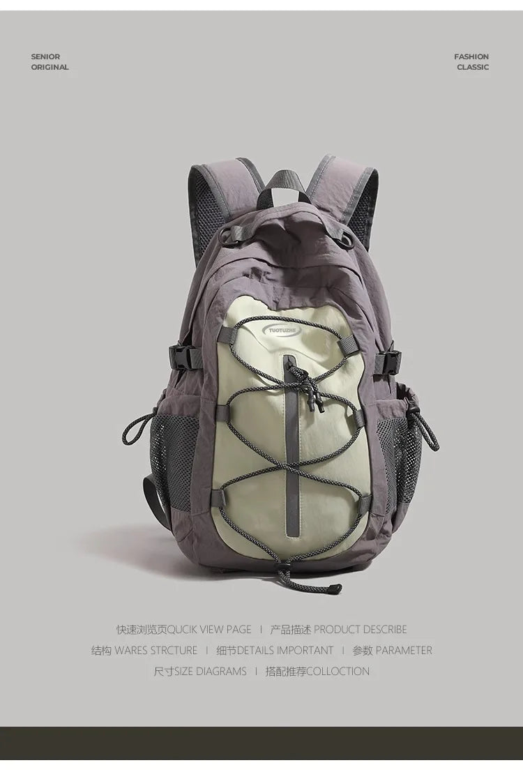 Small Outdoor Travel Backpack for Women, Lightweigh Waterproof Hiking and Mountaineering BackpackJunior High School Bag Student
