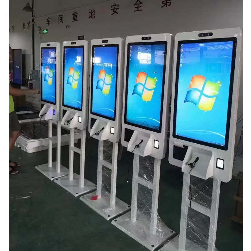 21.5'' Self-service Call System for McDonald's Kiosk Payment Method Credit Card Scanner Restaurant Self Ordering Kiosk