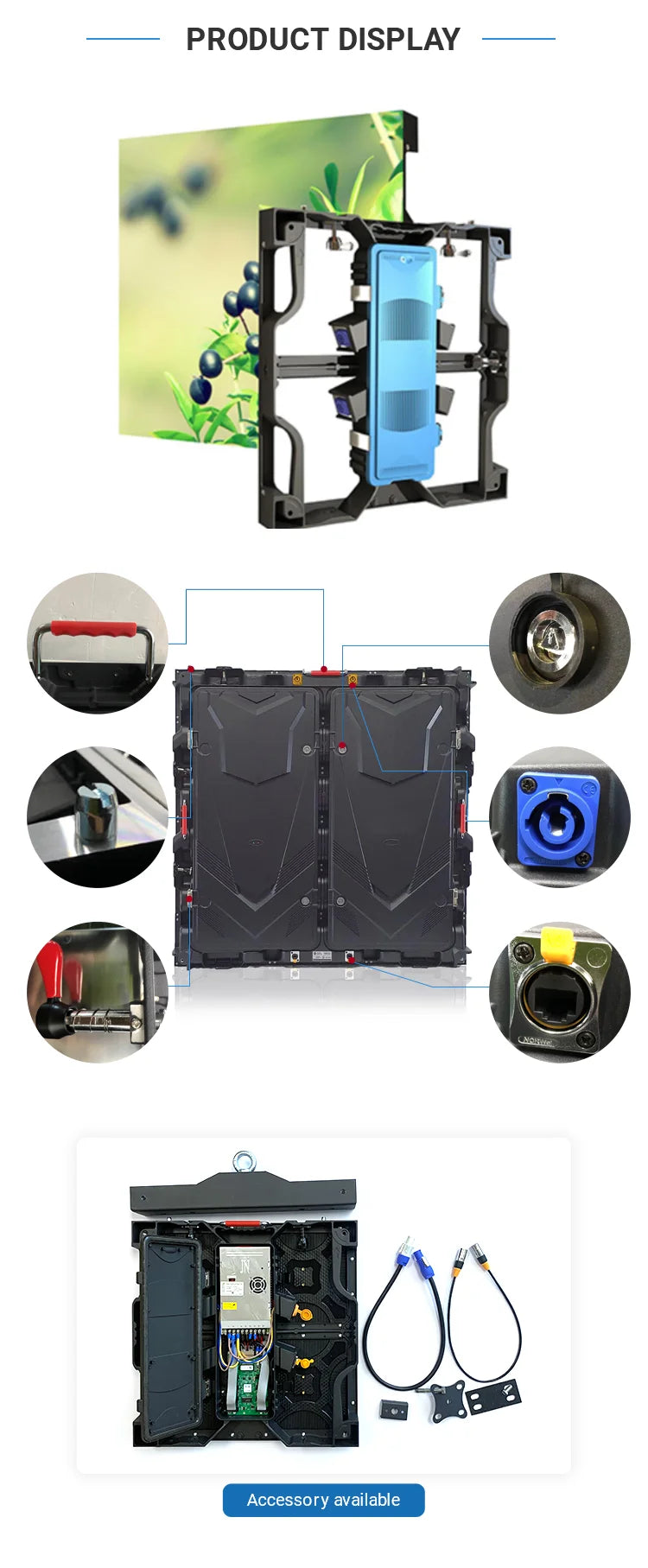 Rental Led Display Indoor Outdoor Full Color Ledwall P3.9 P3.91 Led Video Wall 500x500mm Die Cast Aluminum Display Screens