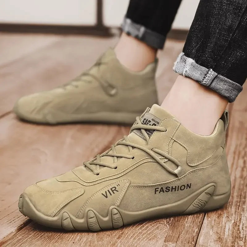 Sneakers for Men Autumn Flat Bottom Wear-resistant Workwear Anti Slip Men's Hiking Lightweight and Versatile Trendy Shoes Casual