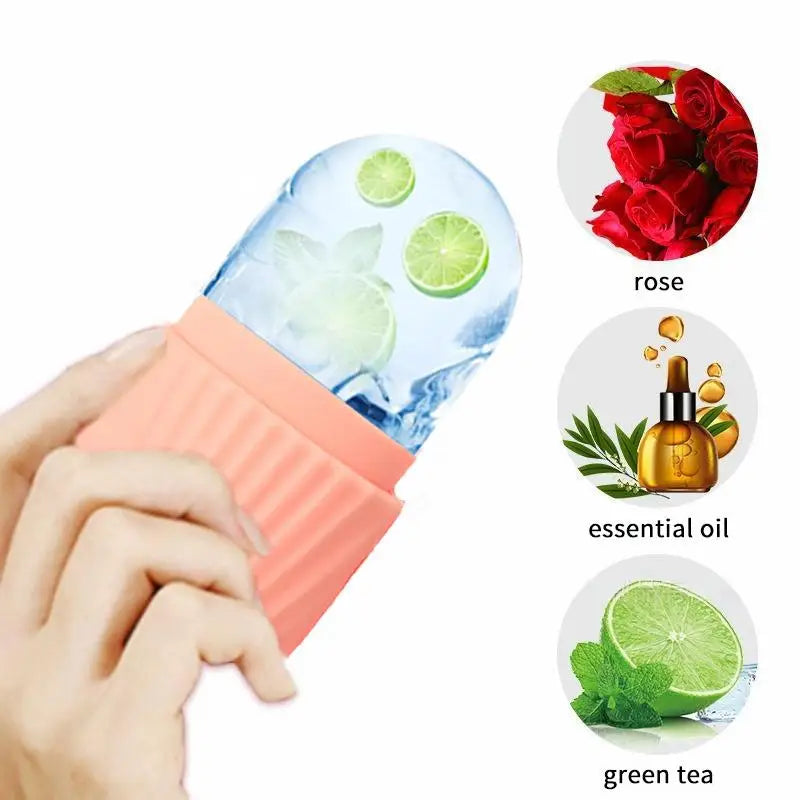 Beauty Face Lifting Massager Silicone Ice Cube Trays Facial Eye Roller Ice Ball Contouring Reduce Acne Skin Care Tool Reusable