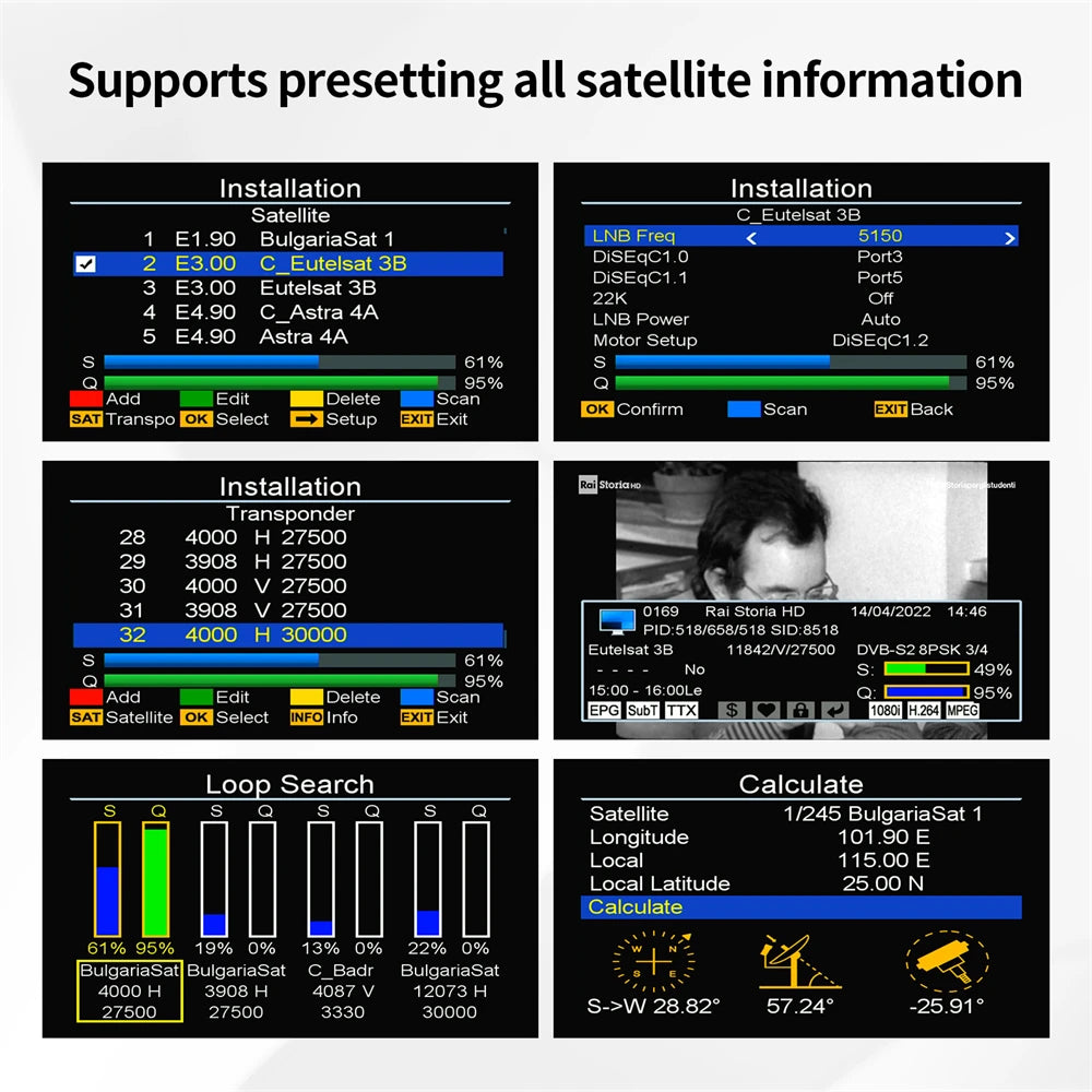GTMEDIA V8 Finder 2 Satellite Finder Meter DVB-S/S2/S2X 3.5"LCD Display 1080P,18W Type-C Port Satfinder VS Freesat Finder Meter