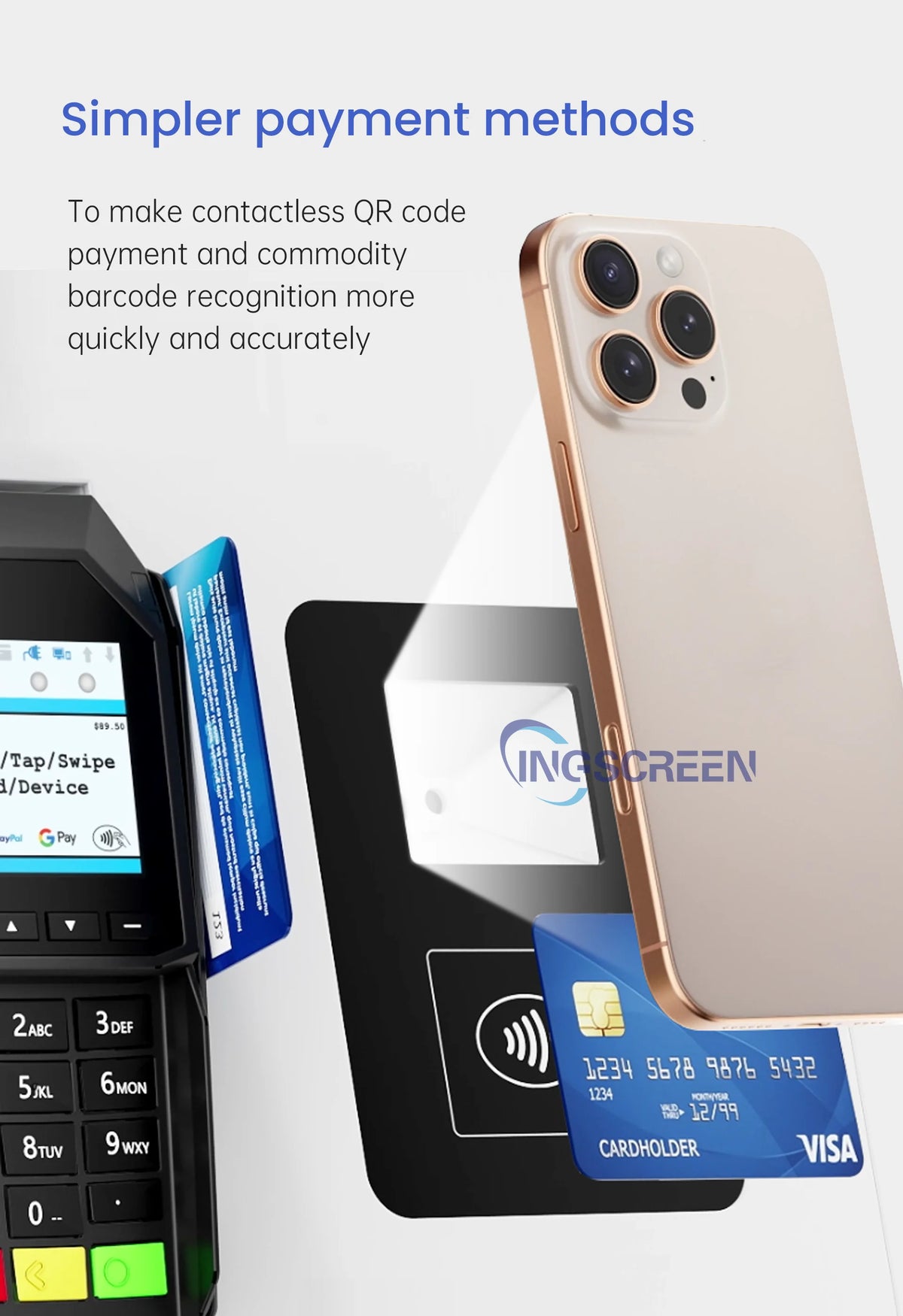 INGSCREEN Interactive Self Service Payment Kiosk Automatic Touch Screen Kiosk Self Ordering Machine for Restaurant