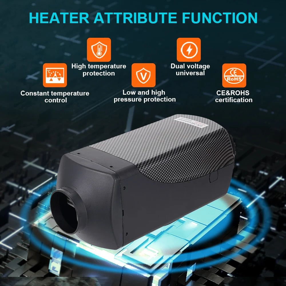 12V24V Diesel Air Heater 2/5/8KW All in One Car Heater with Remote Control for Truck Boat RV Parking Diesel Heater Accessory