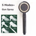 New 5 Functions Large Flow Ceiling Mounted Supercharge Shower Head 175MM Big Panel Round High Pressure Top Spray Rain Showerhead