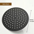 8" 10" 12" Black Silver Golden Stainless Steel High Pressure Waterfall Shower Head Large Flow Pressure Boosting Bathroom Shower