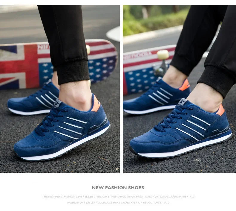 Brand Sneakers Men Outdoor Running Shoes High Quality Lace-Up Men Casual Shoes Fashion Comfortable Walking Shoes Tenis Hombres
