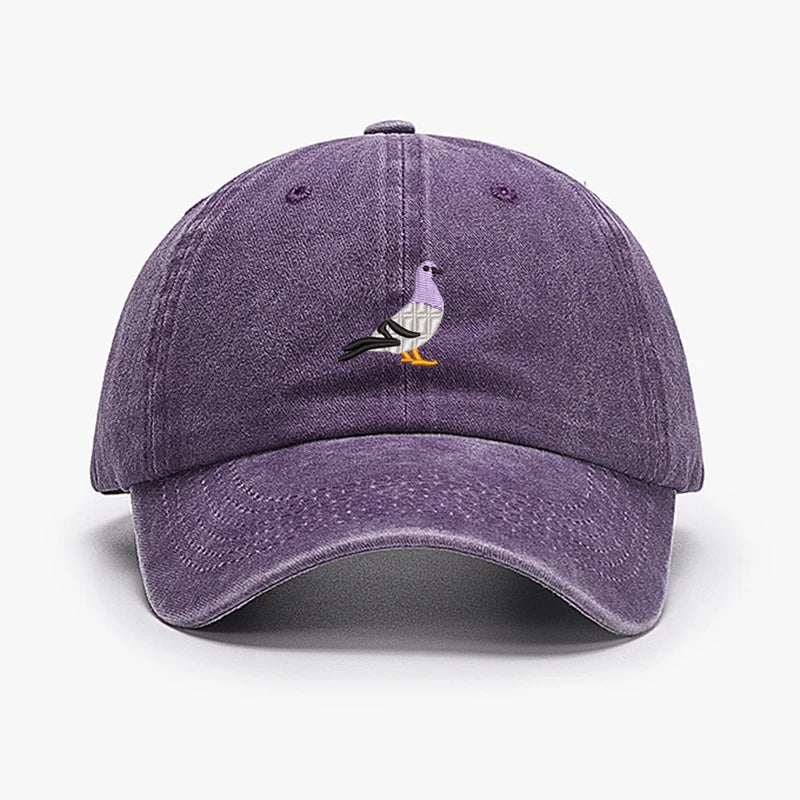 Embroidery Pigeon Spring vintage Baseball caps Men Women Water Washed Sports Fishing Sunshade Summer Autumn winter Dad Hat